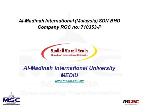 Al-Madinah International University MEDIU