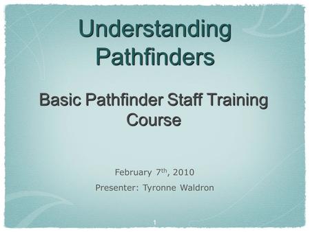 Understanding Pathfinders