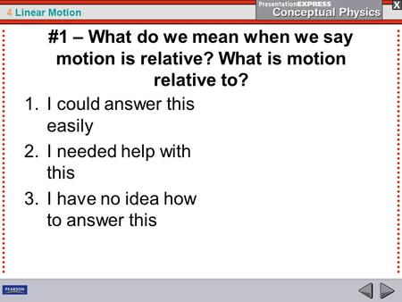 #1 – What do we mean when we say motion is relative