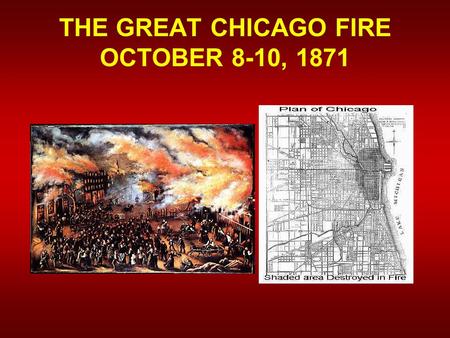THE GREAT CHICAGO FIRE OCTOBER 8-10, 1871. Bell-ringer 1) What do you already KNOW about the Great Chicago Fire? 2) What do you WANT TO KNOW about the.