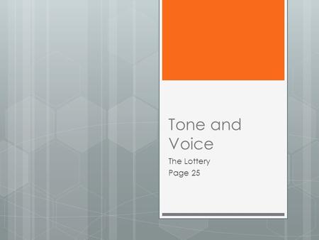 Tone and Voice The Lottery Page 25