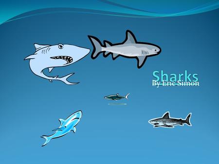 By Eric Simon A few random facts Sharks are built for speed They have cartilage instead of bones. That’s why there so light and flexible. Most Most sharks.