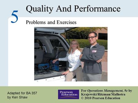 Quality And Performance Problems and Exercises