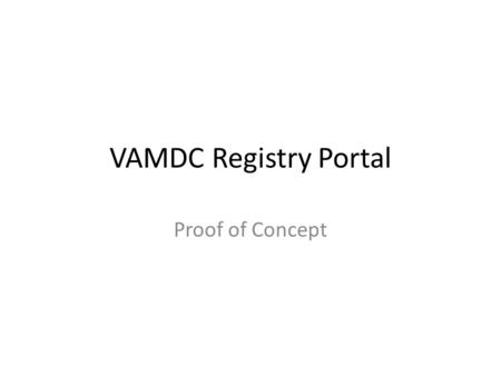 VAMDC Registry Portal Proof of Concept. Registry VAMDC Registry is available at –  ex.jsp