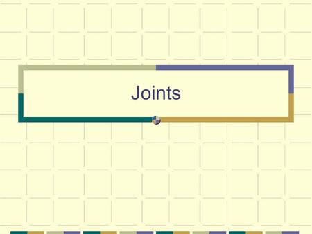 Joints. Joint (AKA Articulation) A point of contact between bones, between cartilage and bone or between teeth and bone.