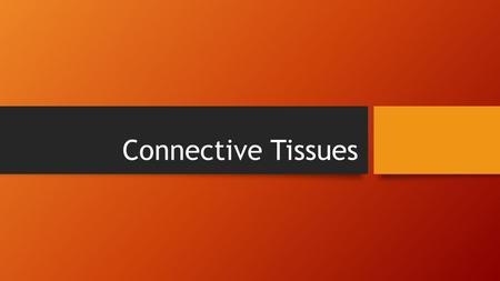 Connective Tissues.