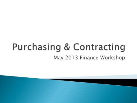 May 2013 Finance Workshop.  Avoid Being Scammed  Online Ordering.