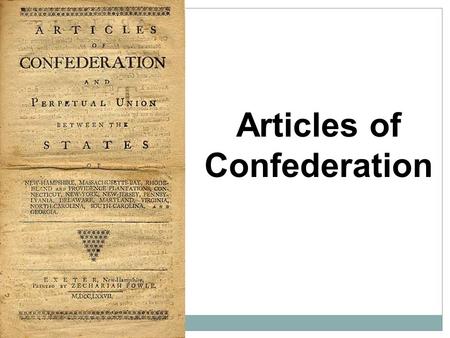 Articles of Confederation