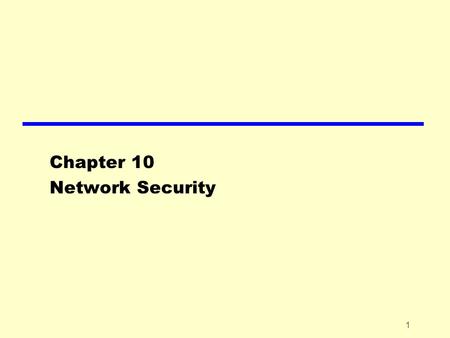 1 Chapter 10 Network Security. 2 Security Requirements zConfidentiality zIntegrity zAvailability.