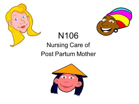 Nursing Care of Post Partum Mother