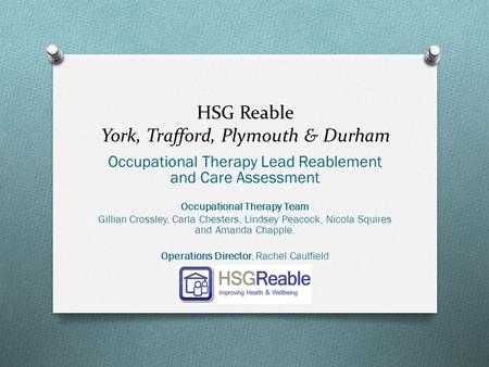 HSG Reable York, Trafford, Plymouth & Durham