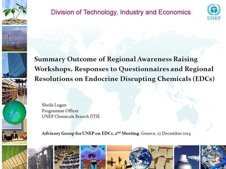 Summary Outcome of Regional Awareness Raising Workshops, Responses to Questionnaires and Regional Resolutions on Endocrine Disrupting Chemicals (EDCs)