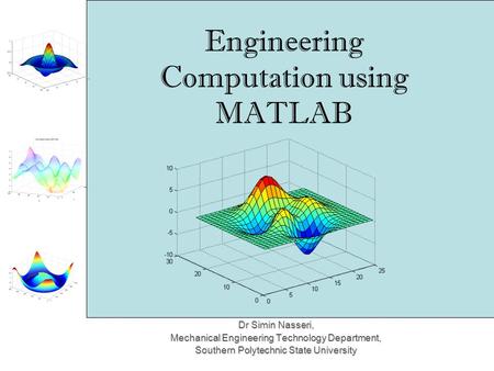 Engineering Computation using MATLAB