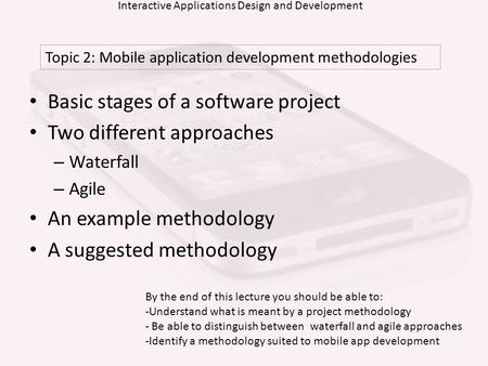 Interactive Applications Design and Development