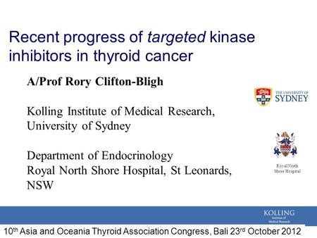 Recent progress of targeted kinase inhibitors in thyroid cancer
