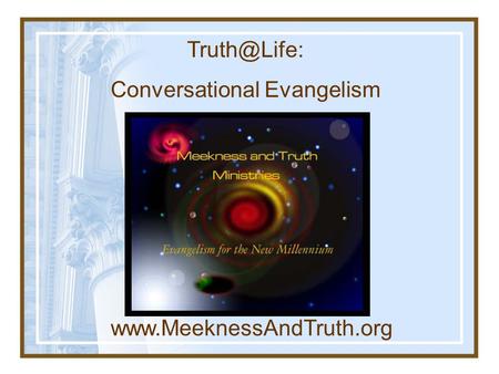 Conversational Evangelism.