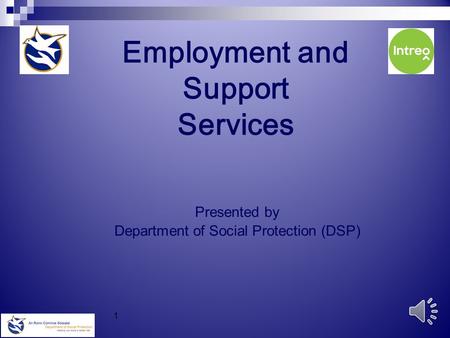1 Employment and Support Services Presented by Department of Social Protection (DSP)