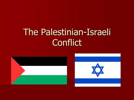 The Palestinian-Israeli Conflict. 1947: U.N. Partition of Palestine The UN proposed an Arab state and a Jewish state. The UN proposed an Arab state and.
