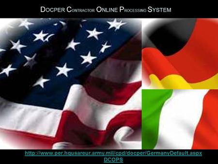 DOCPER CONTRACTOR ONLINE PROCESSING SYSTEM