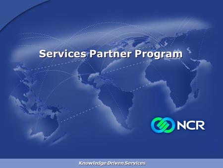 Knowledge Driven Services Services Partner Program.