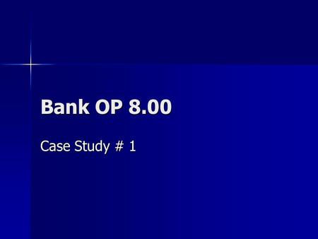 Bank OP 8.00 Case Study # 1. NGO hired to implement a project component Project component: Project component: –Rehabilitation and construction of boreholes.
