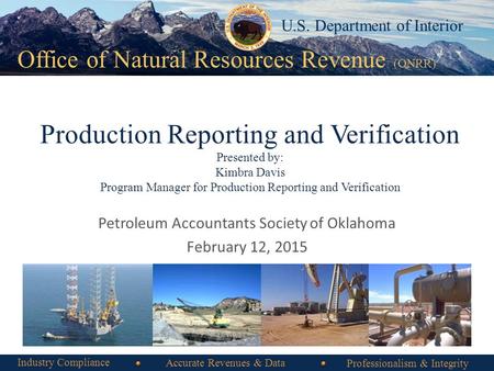 Petroleum Accountants Society of Oklahoma February 12, 2015