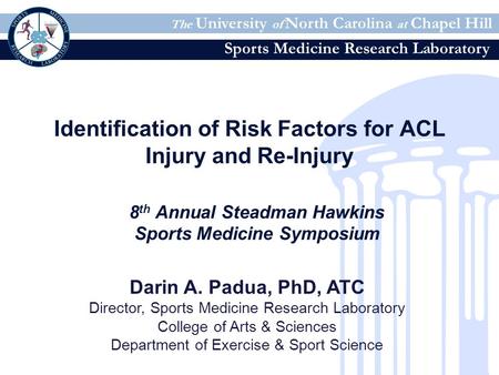 Identification of Risk Factors for ACL Injury and Re-Injury