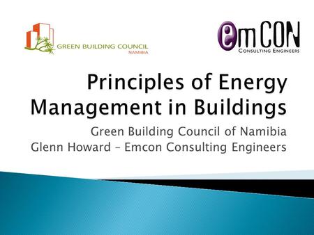 Principles of Energy Management in Buildings