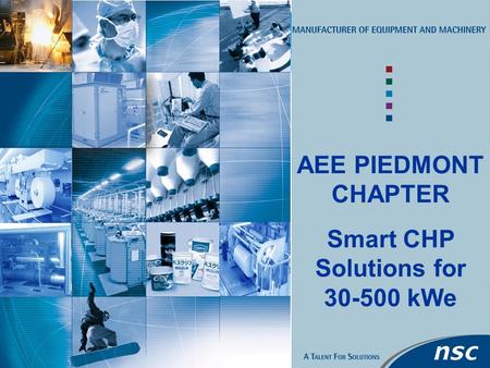 1 AEE PIEDMONT CHAPTER Smart CHP Solutions for 30-500 kWe.