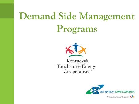 Demand Side Management Programs. Why Energy Efficiency? Money savings Increased comfort Conserve natural resources Cheapest power plant EPA Regulations?