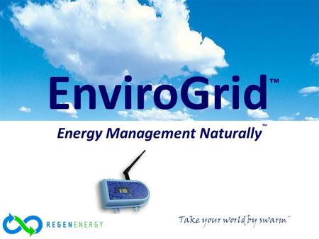 © 2011 REGEN Energy Inc EnviroGrid ™ Energy Management Naturally ™ Take your world by swarm™