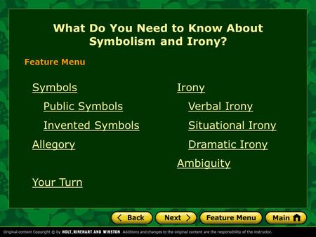 What Do You Need to Know About Symbolism and Irony?