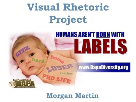 Visual Rhetoric Project Morgan Martin. Background Information  DAPA stands for diversity and personal activism.  DAPA is a program in which those.