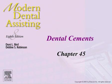 Dental Cements Chapter 45