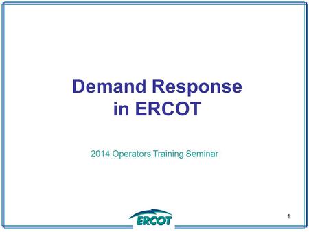 2014 Operators Training Seminar