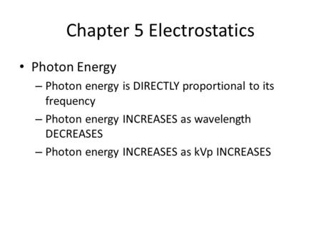 Chapter 5 Electrostatics