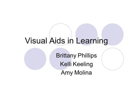 Visual Aids in Learning