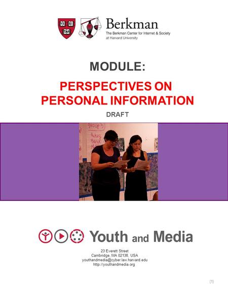 Module: Perspectives on Personal information