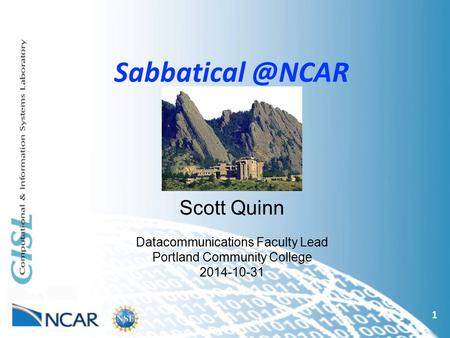 Scott Quinn Datacommunications Faculty Lead