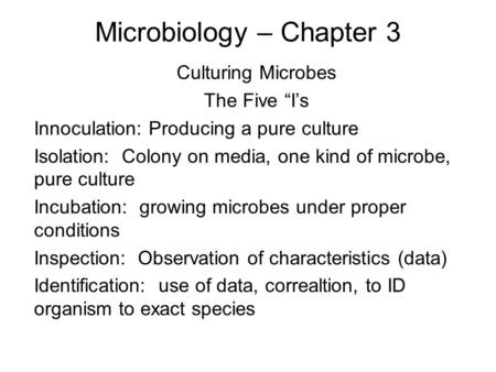 Microbiology – Chapter 3