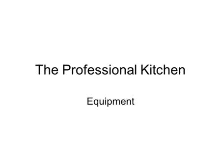 The Professional Kitchen Equipment. Preparation Equipment 10-12 in. circular blade that rotates at high speed that is used to cut foods into uniform.