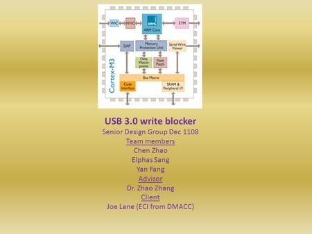 USB 3.0 write blocker Senior Design Group Dec 1108 Team members