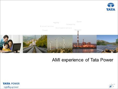 …Message Box ( Arial, Font size 18 Bold) ` Presentation Title ( Arial, Font size 28 ) Date, Venue, etc..( Arial, Font size 18 ) AMI experience of Tata.
