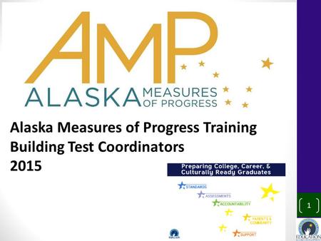 Alaska Measures of Progress Training Building Test Coordinators 2015 1.
