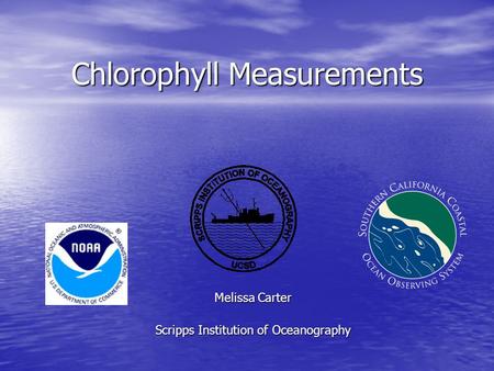 Chlorophyll Measurements