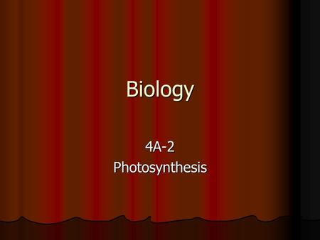 Biology 4A-2Photosynthesis. Start-Up Work Answer the Question on a separate sheet of paper: Answer the Question on a separate sheet of paper: Where do.