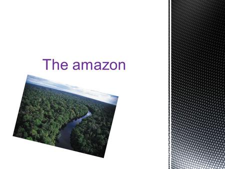 The amazon  The Amazon River is located in South America. It runs through Guyana, Ecuador, Venezuela, Bolivia, Brazil, Colombia and Peru. There are.