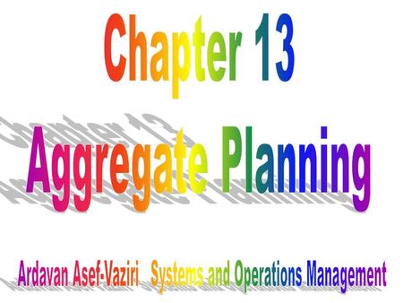 Ardavan Asef-Vaziri Systems and Operations Management