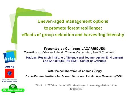 Uneven-aged management options to promote forest resilience: