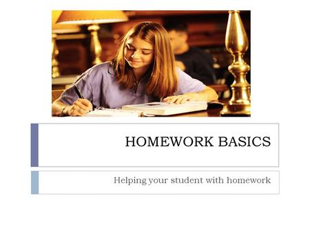 Helping your student with homework